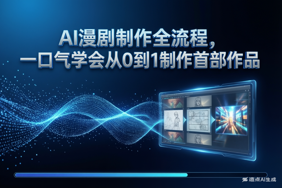 AI漫剧制作全流程,一口气学会从0到1制作首部作品
