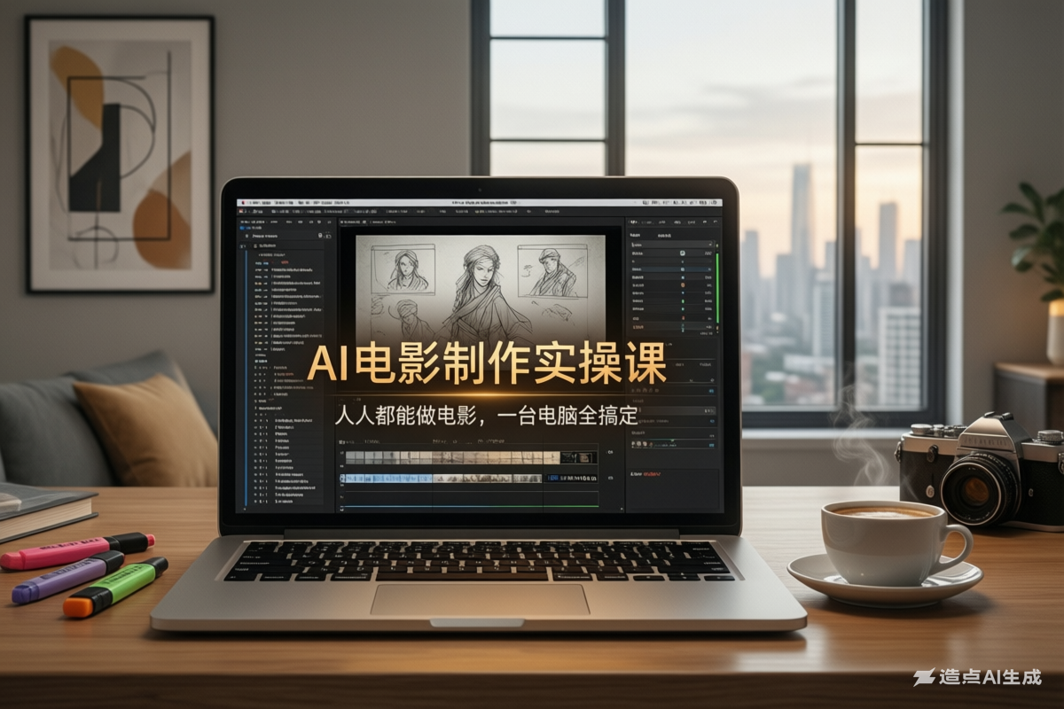 AI电影制作实操课,人人都能做电影,一台电脑全搞定