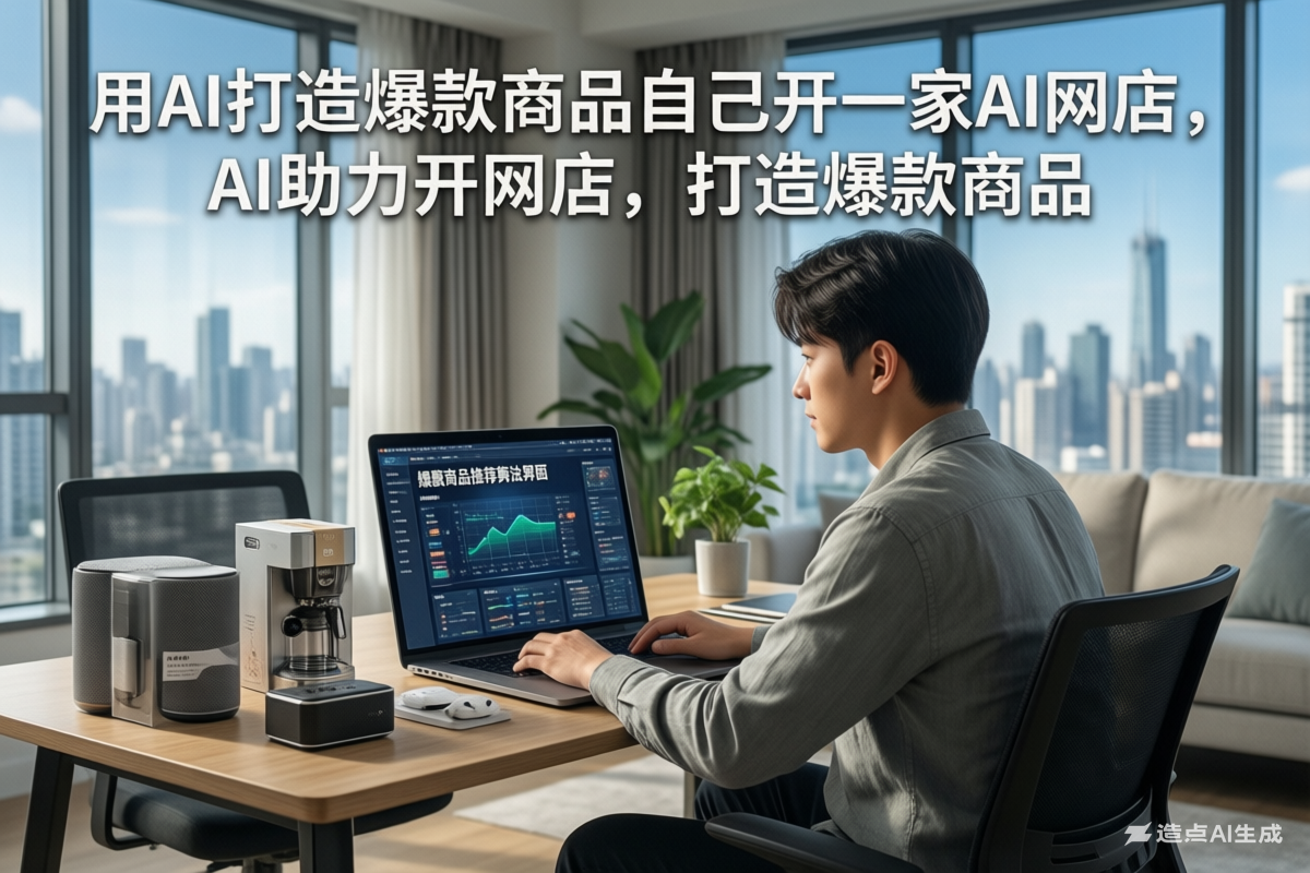 用AI打造爆款商品自己开一家AI网店,AI助力开网店,打造爆款商品